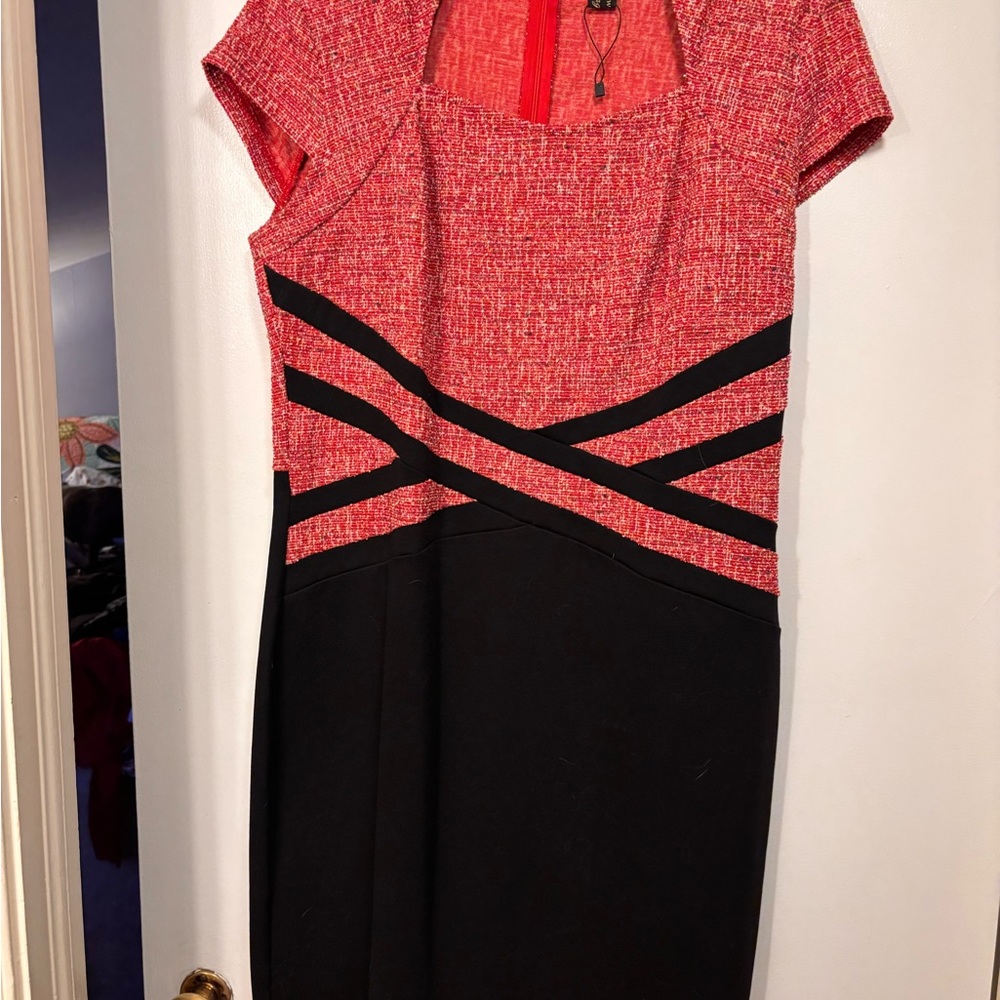 Women’s Red and Black Sheath Dress